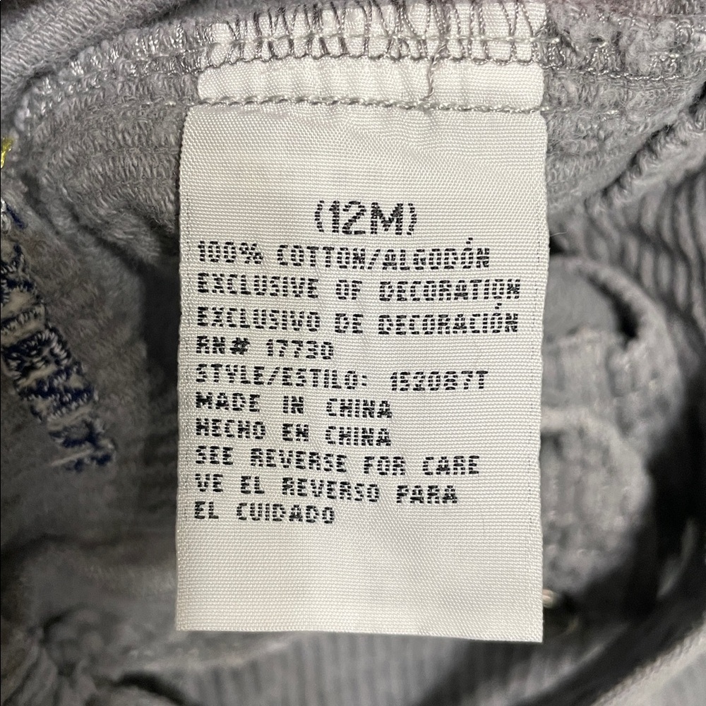 Thomas & Friends Like New Corduroy Gray Overall Bibs Train Embroidery Size 12 Mo - Picture 9 of 9